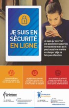 Be safe and secure online poster in French