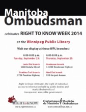 Winnipeg Public Library Right to Know events