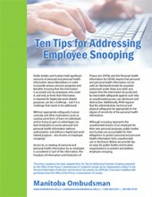 Ten Tips for Addressing Employee Snooping cover