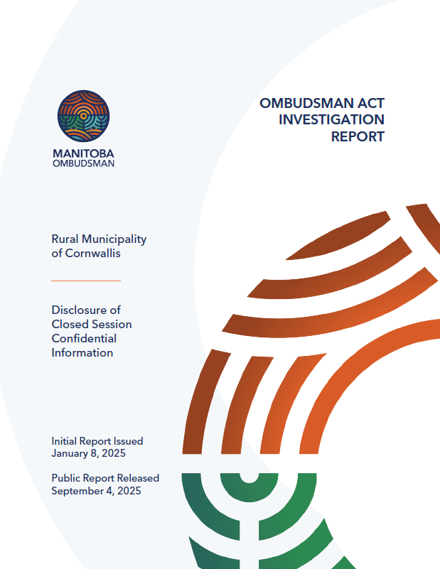 Investigation Report: Ombudsman Act – Rural Municipality of Cornwallis