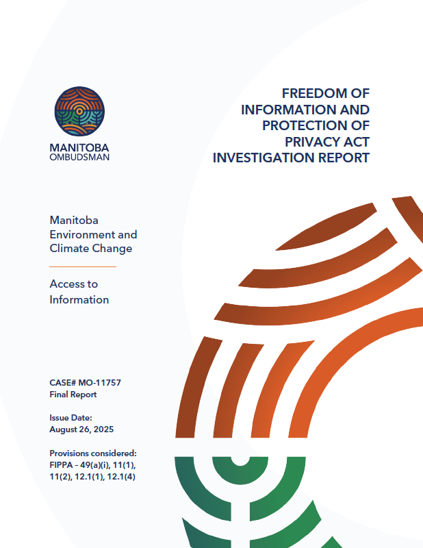 Investigation Report: FIPPA No Response – Manitoba Environment and Climate Change