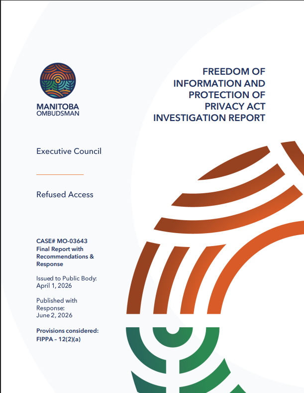Investigation Report – FIPPA Refused Access – Executive Council
