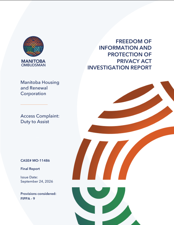 Investigation Report: FIPPA Duty to Assist – Manitoba Housing and Renewal Corporation