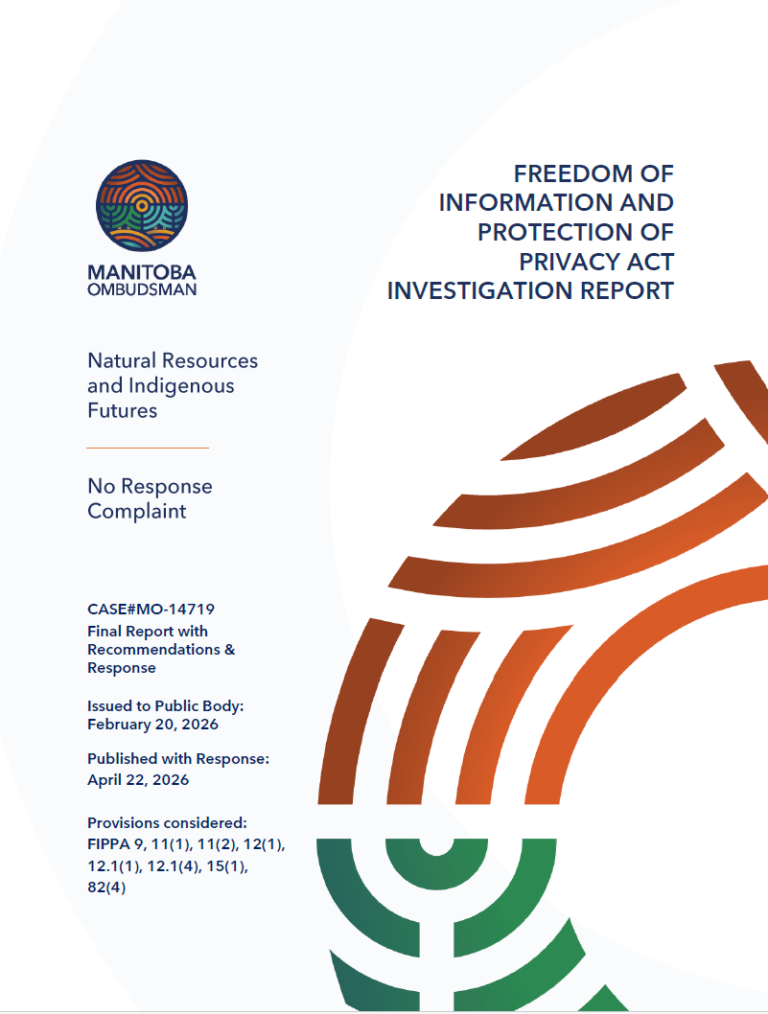 Rapport d’enquête : Aucune réponse en vertu de la LAIPVP – Ressources naturelles et Futurités autochtones